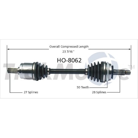 Surtrack Axle Cv Axle Shaft, Ho-8062 HO-8062